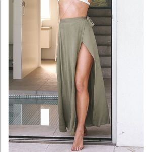 SOLD Showpo Misty Eyed Skirt in Kahki